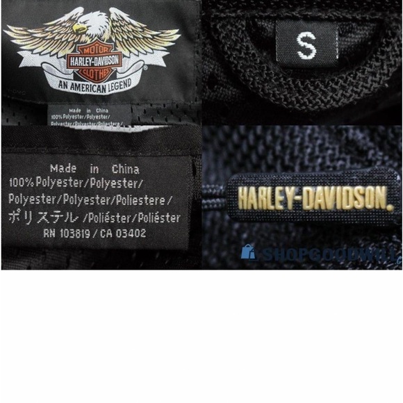Harley Davidson Black Embroidered Zip Up Jacket - Size S. - Picture 5 of 5
